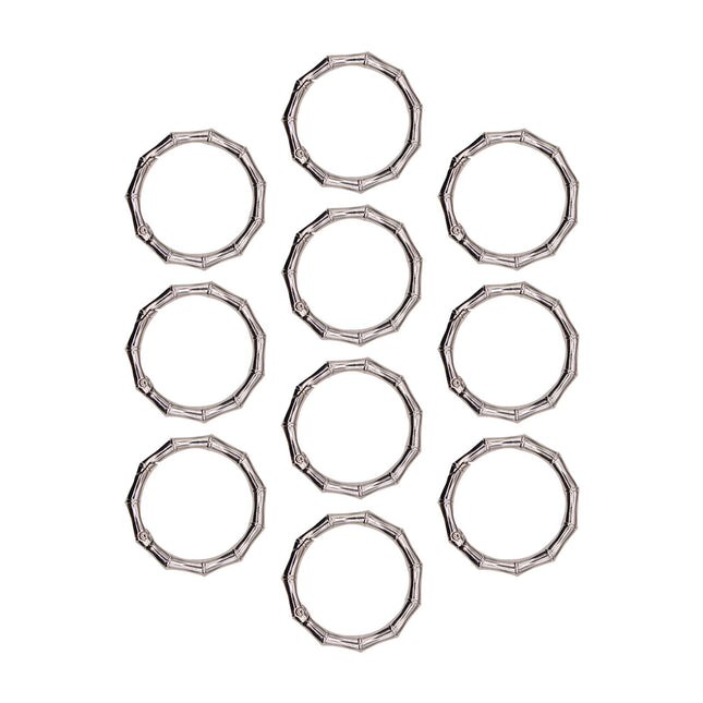 Crofta 10 Pieces Spring Rings Metal Carabiner Clip Snaps for Purse Shoulder Strap Argent