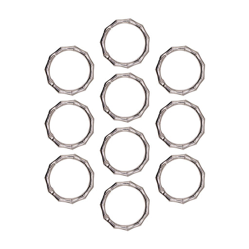 Crofta 10 Pieces Spring Rings Metal Carabiner Clip Snaps for Purse Shoulder Strap Argent