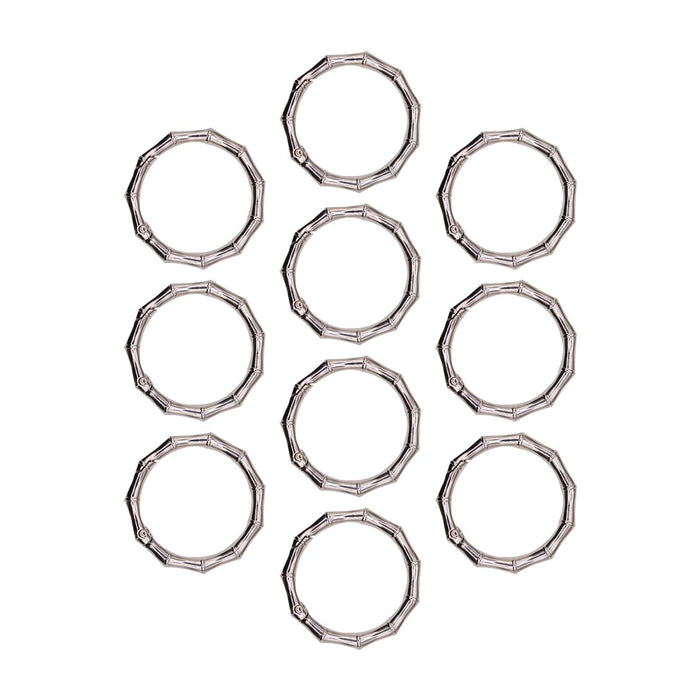 Crofta 10 Pieces Spring Rings Metal Carabiner Clip Snaps for Purse Shoulder Strap Argent