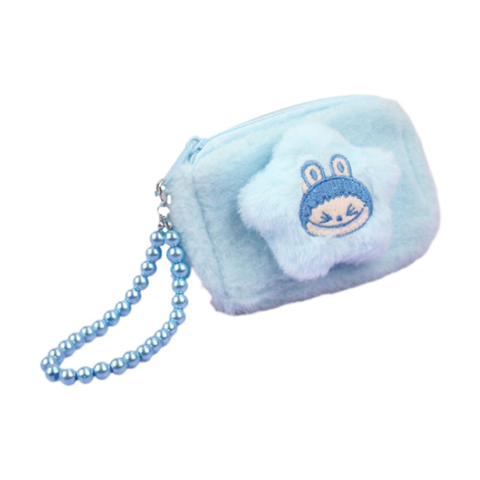 Cartoon Plush Purse Pendant Keychain for Gifts Party Favors Supplies Holiday Blue