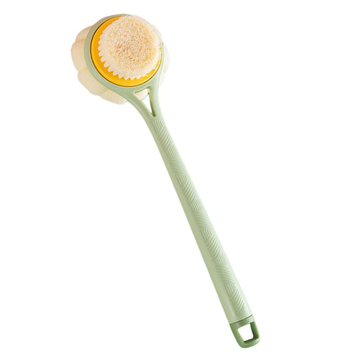 Crofta 2 in 1 Long Handle Shower Body Brush Body Exfoliator for Elderly Men/Women green color brushes