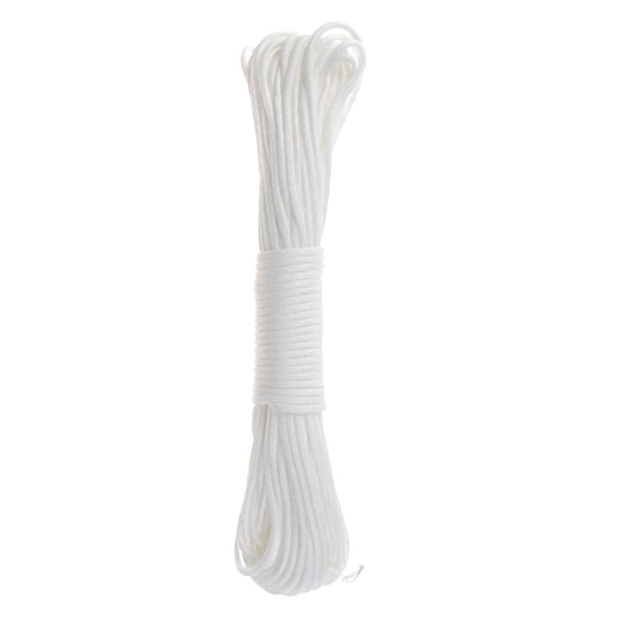 Crofta 100ft Paracord 550 Parachute Cord 7 Strand Outdoor Survival White