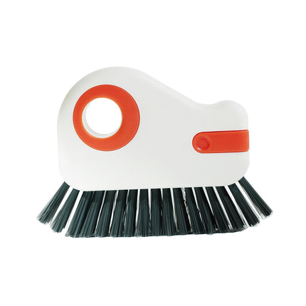 Groove Cleaning Brush Home Bathtub Bathroom Door Window Track Cleaning Brush Orange