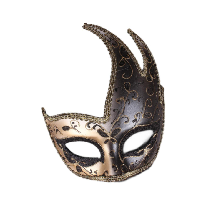 Masquerade Mask with Strap Fancy Dress Half Face Mask for Men Festival Party Black