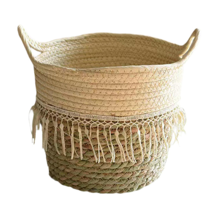 Crofta Storage Basket Flowerpot Woven Plant Basket for Living Room Farmhouse Office 20cmx20cm