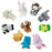 Crofta 10pcs Velvet Animal Style Finger Puppets Set Kids Soft Toys