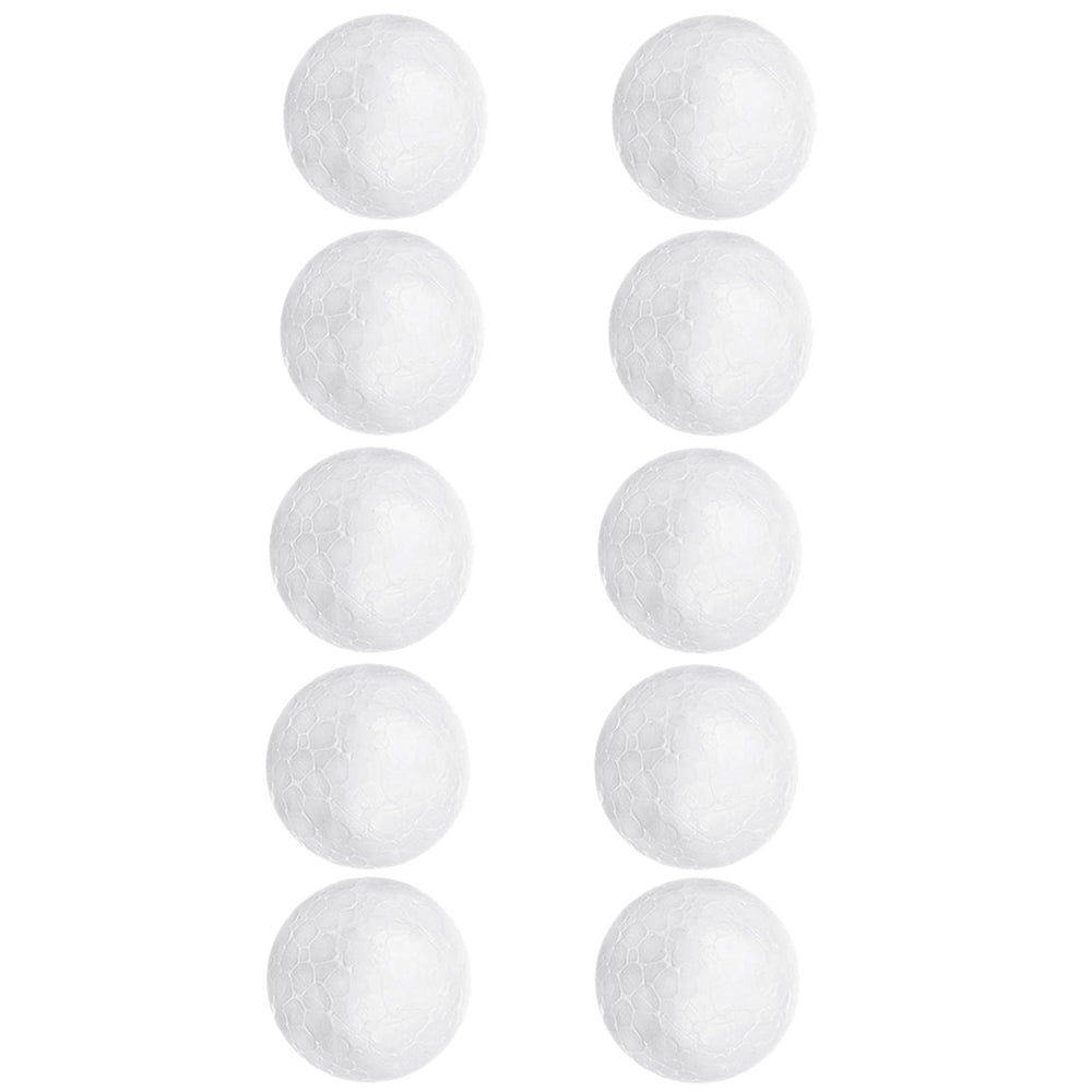 Crofta 10pcs 8cm White Modelling Craft Polystyrene Foam Balls Spheres