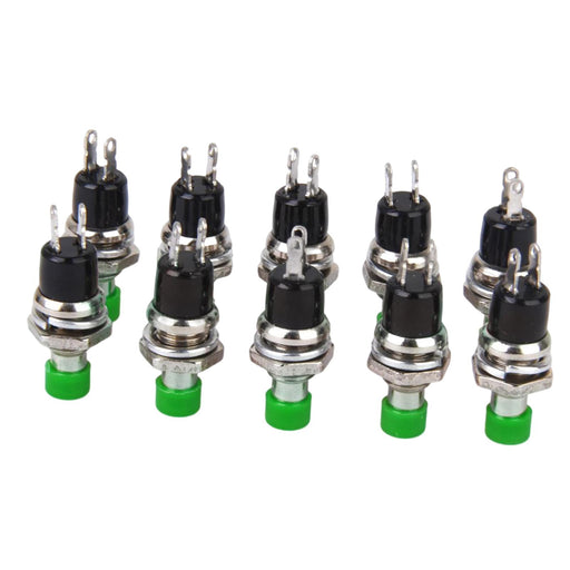 Crofta 10 x Mini Momentary Push Button Switch for Model Railway Hobby Green