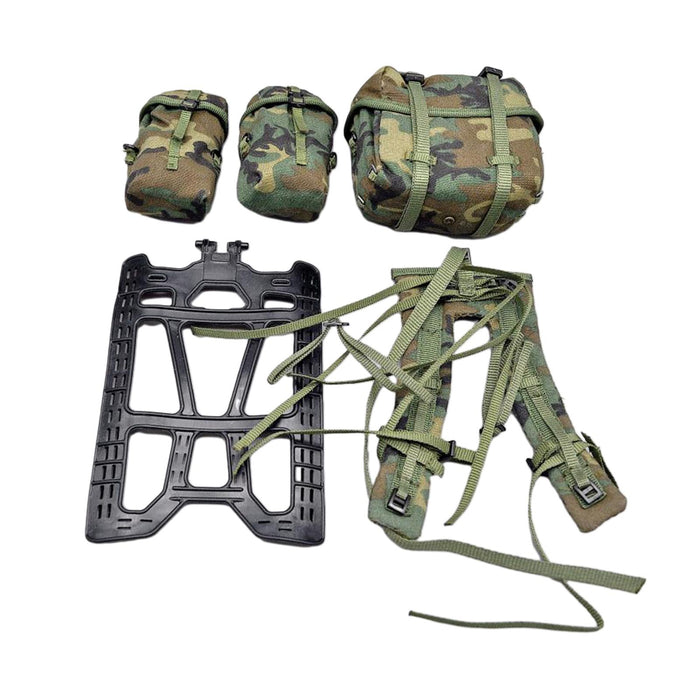 Crofta 1/6 Soldier Soldier Jungle Harness Carrying Bag for 12'' Male Action Figures full set