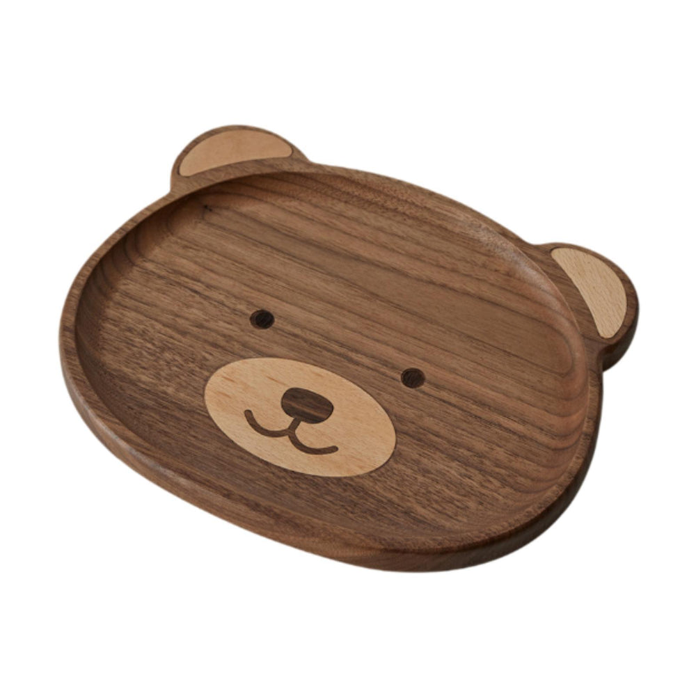 Crofta Bear Shaped Serving Tray Dish Plate for Party Favor Events Drawing Room Black Walnut L