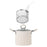 3L Deep Frying Pot with Strainer Kitchen Frying Pan for Frying Party Kitchen White