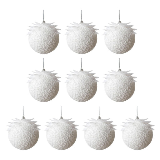 Crofta 10Pcs Christmas Balls Ornaments Charm Pendants for Holiday New Year Wedding Ball