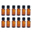 12 Pieces Glass Essential Oil Refillable Brown Amber Bottles for Travel 15ML