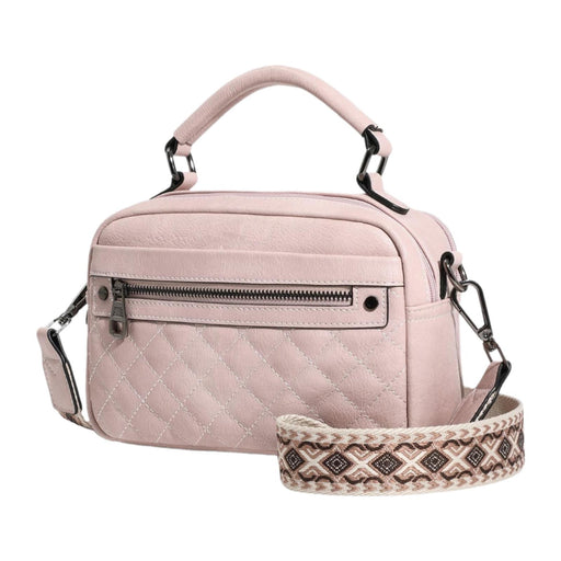 Crofta Women Shoulder Handbag Stylish Portable Lady Bag for Commuting Events Street Light Pink