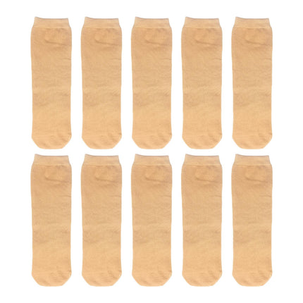 Crofta 10 Pieces Prosthetic Socks Stretch Amputee Care Cotton Stump Socks for Women Length 30cm Skin Color