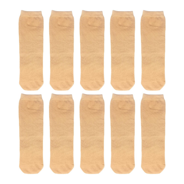 Crofta 10 Pieces Prosthetic Socks Stretch Amputee Care Cotton Stump Socks for Women Length 30cm Skin Color