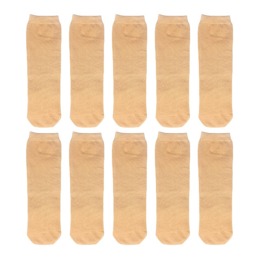 Crofta 10 Pieces Prosthetic Socks Stretch Amputee Care Cotton Stump Socks for Women Length 30cm Skin Color