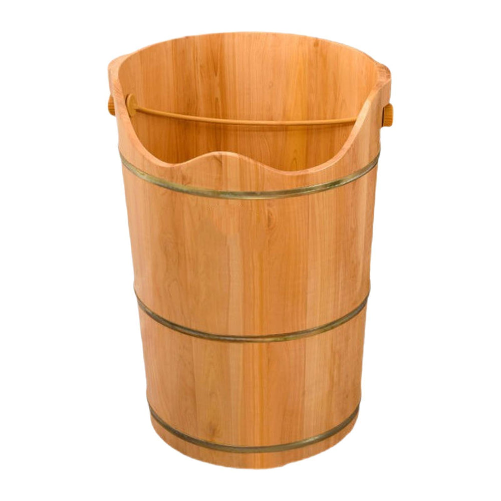 Crofta Wooden Foot Bath Bucket Multipurpose Portable Pedicure Barrel for Sauna Home