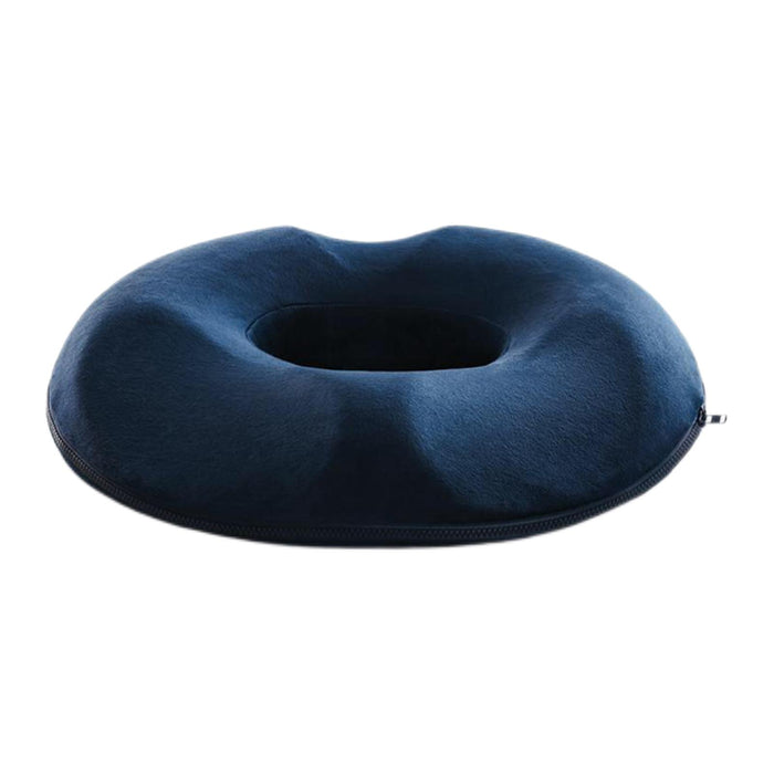 Crofta Soft Donut Pillow Sitting Pillows Reduce Coccyx Pain for Women Car Navy Blue