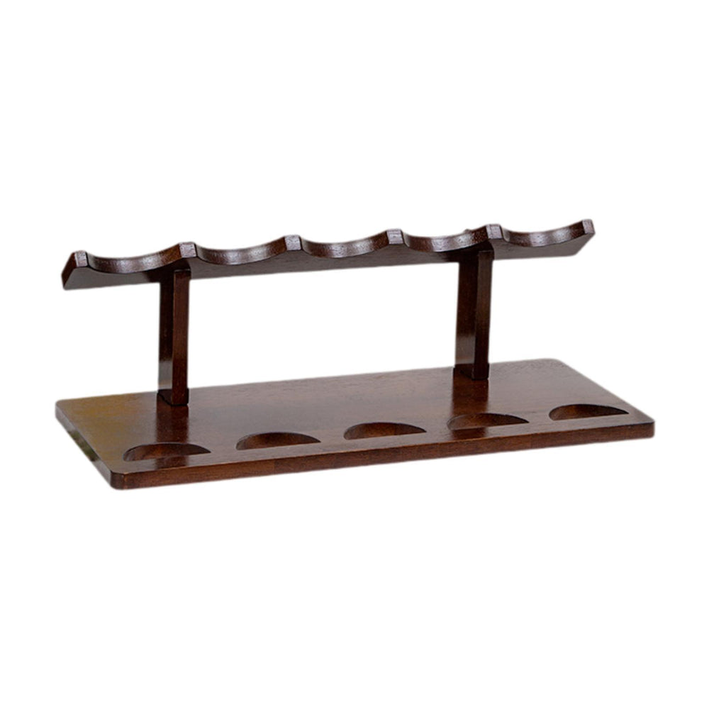 Crofta Wine Display Rack Drink Holder Wood Wine Shelf for Hallway Hotel Dining Room 5 bottles