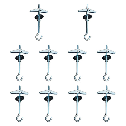 Crofta 10 Pieces M5x9 cm Plasterboard Ceiling Hooks for Drywall Cavity Hollow Brick