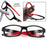 Unisex Sports Style Black Frame Clear Lens Glasses Eyeglasses Spectacles