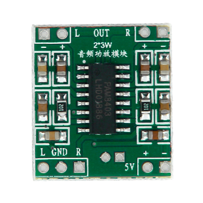 Crofta 2 Channels Stereo Class D 3W -Digital Audio Amplifier Mini Board DC 5V