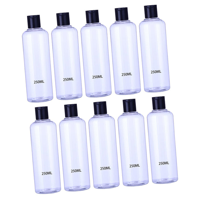 Crofta 10Pcs Empty Bottles Stylish Shampoo Bottle for Countertop Hotel Laundry Room 250ml