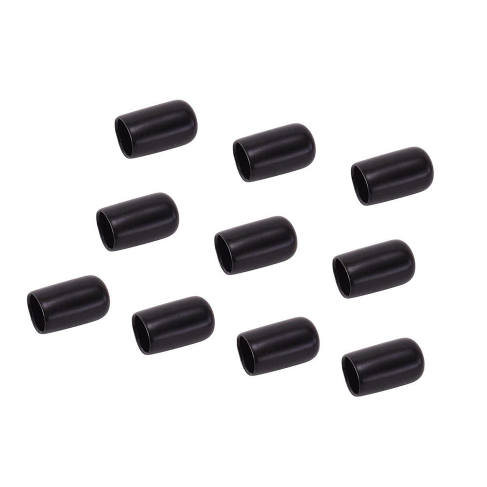 Crofta 10x Billiard Cue Tip Protectors Lightweight Portable Protective Stick Covers 10 mm Black