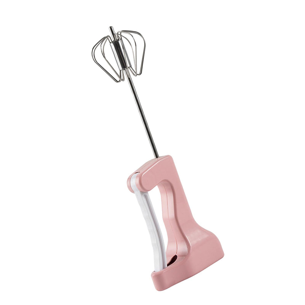 Crofta Semi Automatic Whisk Versatile Egg Mixing Tool for Stirring Beating Blending pink