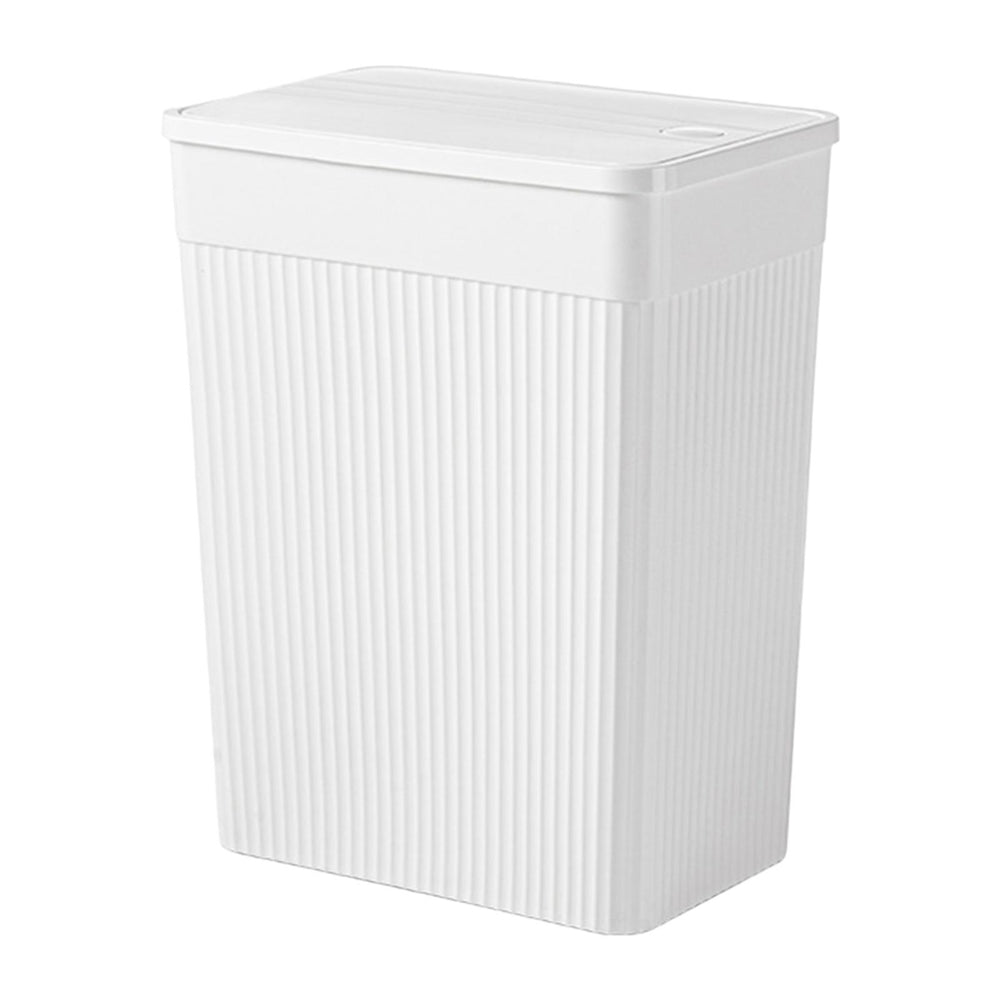 Trash Can with Lid Paper Basket Waste Bin for Kitchen Dorm Living Room 26x17.5x34 cm