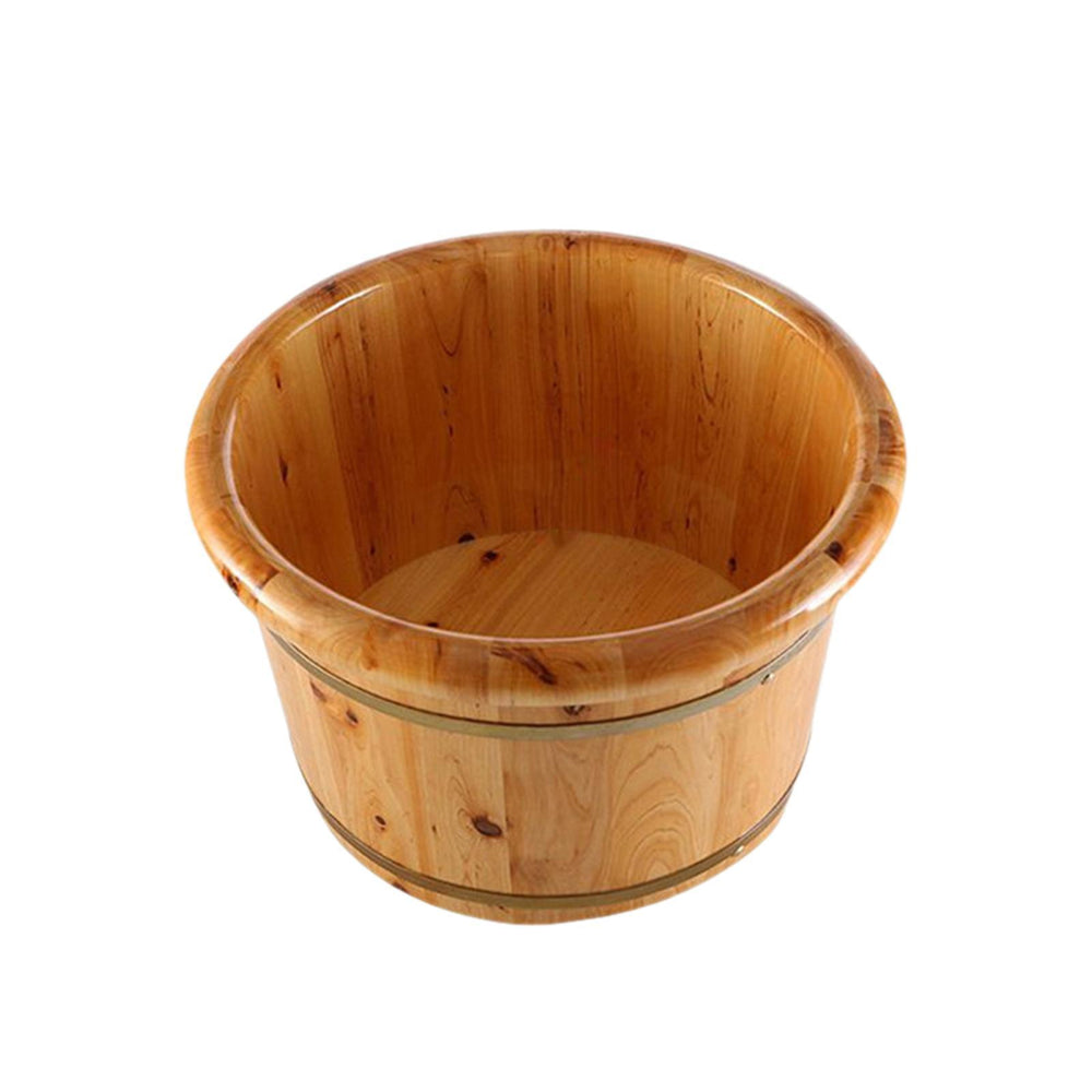 Crofta Wood Footbath Basin Comfortable Washing Bowl Bucket for Travel Bedroom Sauna A 20CMX36CM