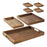 7Pcs Wooden Serving Trays Coffee Tea Tray for Kitchen Coffee Table Breakfast