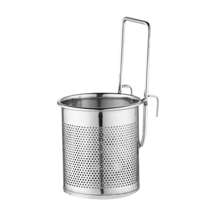 Crofta Pasta Basket Sturdy Spaghetti Pasta Strainer for Dining Room Vegetable Ramen 8x9cm Silver