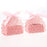 25pcs Pink Rose Design Candy Gift Box with Ribbon Wedding Favors Decoration