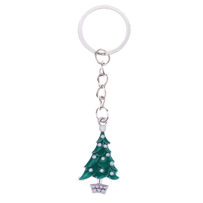 Crofta Woman Christmas Keychain Key Ring Phone Chain for Handbag Car Key Decor Christmas Tree 1