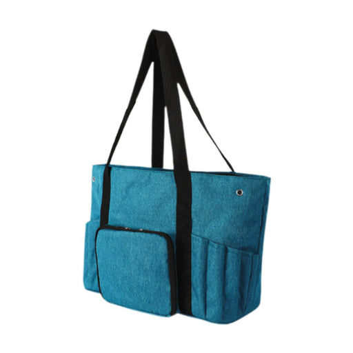 Yarn Tote Organizer Crochet Storage Bag Large Capacity Portable Knitting Bag blue