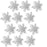 Crofta 12Pcs Christmas Snowflake Napkin Rings Holders for Thanksgiving Wedding Party silver