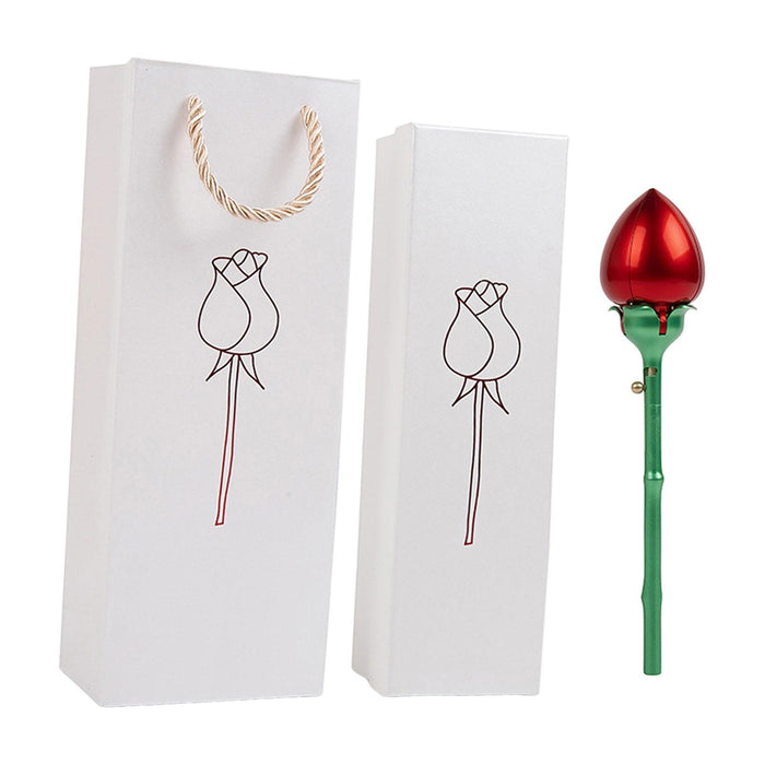 Crofta Rose Jewelry Box Creative Ornament Display Case for Wedding Engagement Party Red Pendant Box