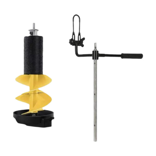 Crofta Ice Auger Aluminum Alloy Sturdy Portable Ice Drill Tool Ice Fishing Supplies 6 inch Short Yellow