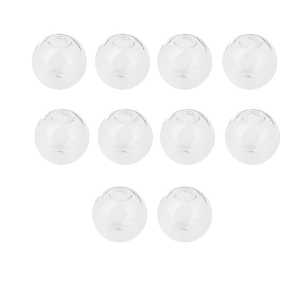 Crofta 10Pcs Mini Empty Glass Ball Bottles Pendant Wish Bottles Findings Clear 14mm