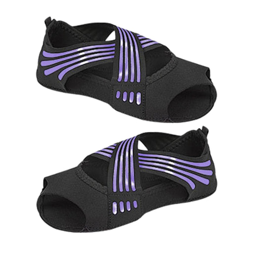 Crofta Yoga Socks for Women Clasped Pilates Socks Grip Socks for Barre Yoga Pilates L Violet