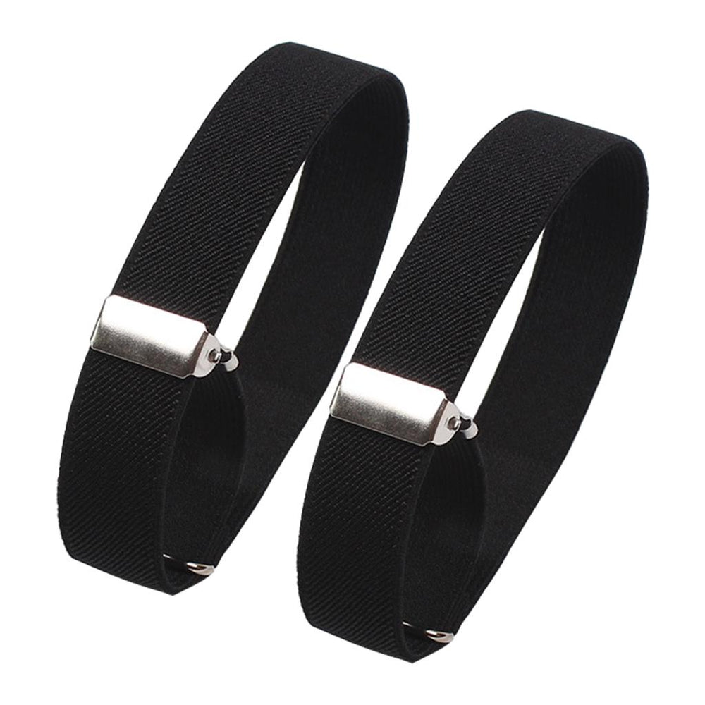 2 Pieces Fashion Mens Shirt Sleeve Holder Elasticated Armbands Women Black