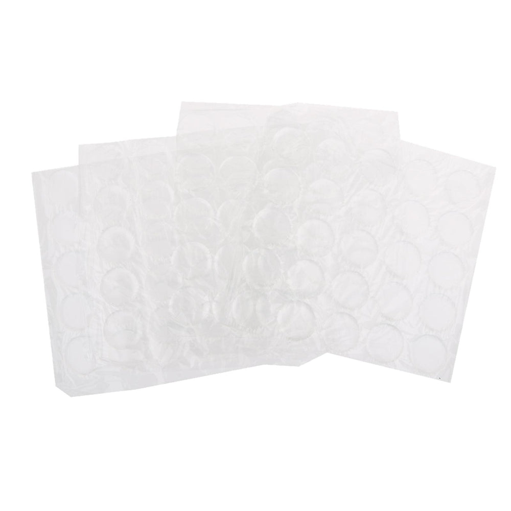 Crofta 100pcs  1" Crystal Clear PVC Adhesive Circles Bottle Cap Stickers