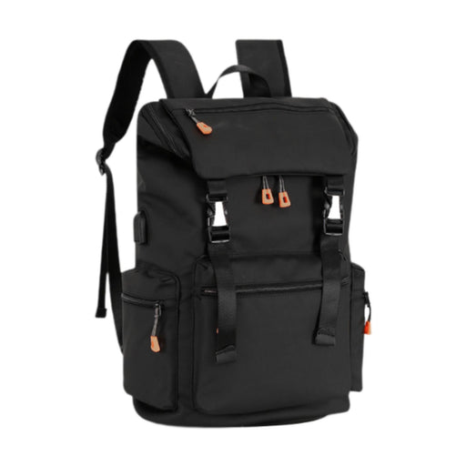 Casual Backpack Fashion Large Capacity Men Daypack for Work Camping Training Black