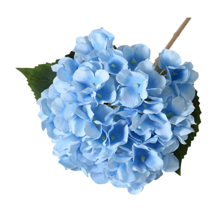 Crofta 17.7inch Silk Cloth Fake Hydrangea Flower Floral Arrangement for Restaurants Blue