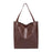 Crofta Women Shoulder Bag Large Capacity Stylish Tote Bag for Commuting Work Ladies Dark Brown