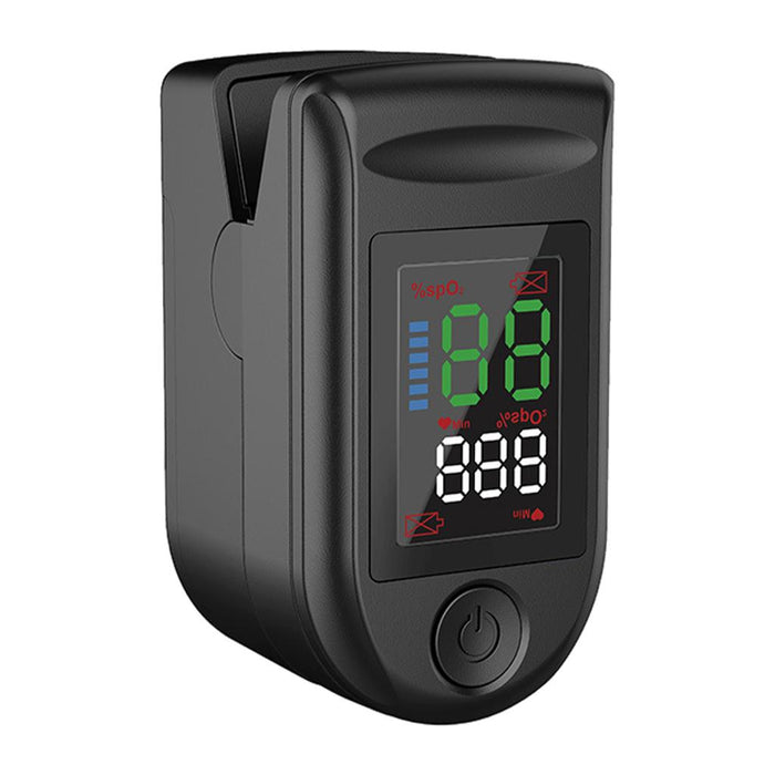 Crofta 1x Fingertip Pulse Oximeter Fast Spo2 Reading OLED Spo2 PR Meter for Gift Black