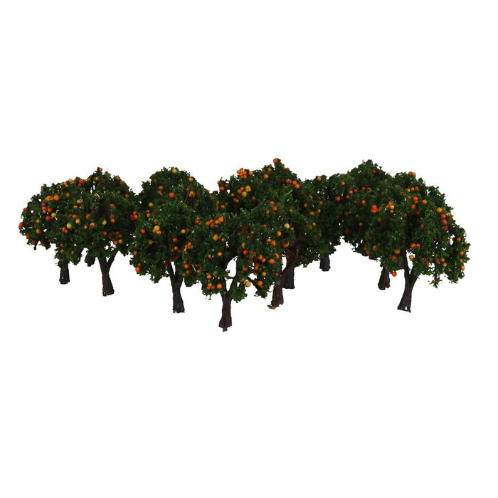 20pcs Model Train Orange Fruit Trees Garden Street Layout Scale 1/300 4CM