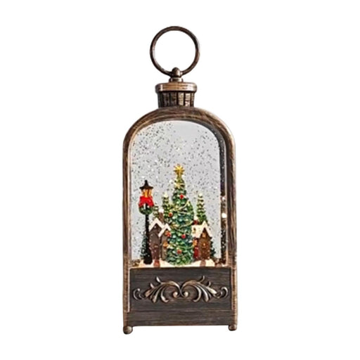 Crofta Fireplace Lantern Christmas Music Box for Bedroom Living Room Indoor Outdoor Christmas Tree